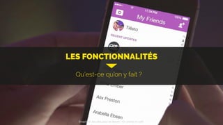 LES FONCTIONNALITÉS
Qu’est-ce qu’on y fait ?
Snapchat: les clés pour se lancer / On prend un café 
 