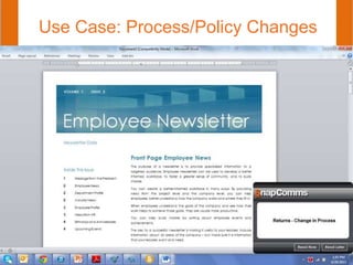 Use Case: Process/Policy Changes
 