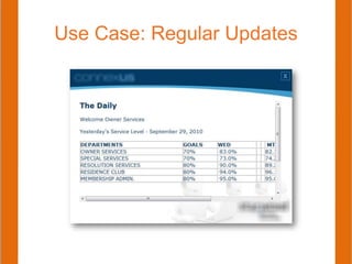 Use Case: Regular Updates
 