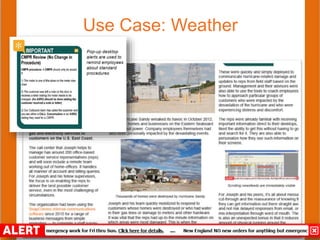 Use Case: Weather
 