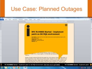 Use Case: Planned Outages
 
