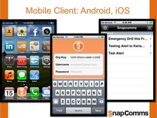 Mobile Client: Android, iOS
 
