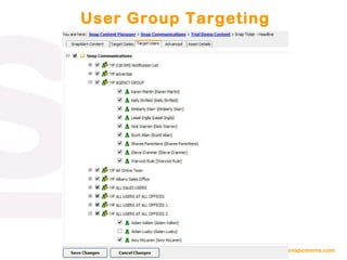 User Group Targeting 