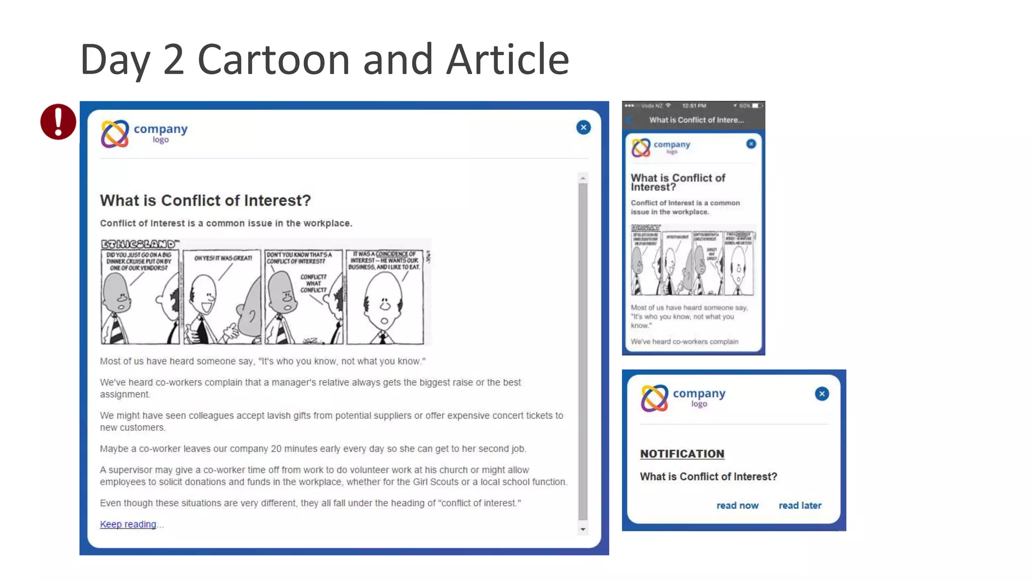 Day 2 Cartoon and Article
 