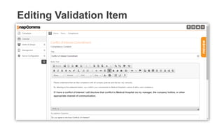 Editing Validation Item
 