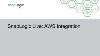 SnapLogic Live: AWS Integration
 