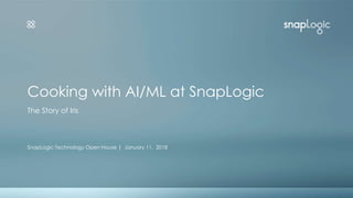 Cooking with AI/ML at SnapLogic
SnapLogic Technology Open House | January 11, 2018
The Story of Iris
 
