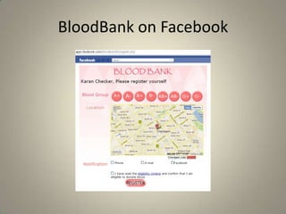 BloodBank on Facebook
 