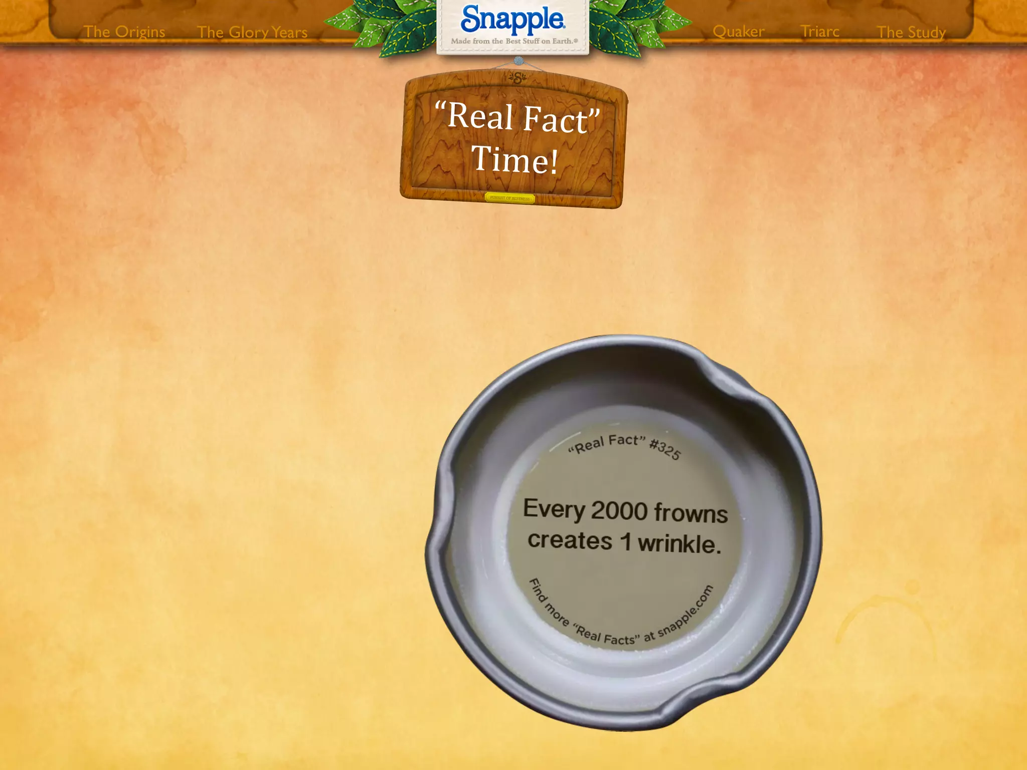 The GloryYears Quaker The StudyTriarcThe Origins
“Real0Fact”
Time!
 