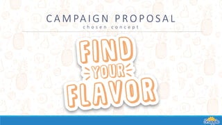 C A M PA I G N P R O P O S A L
c h o s e n c o n c e p t
 