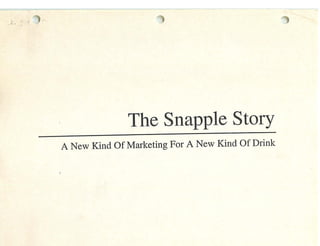 Snapple Presentation to the AMA from 1993