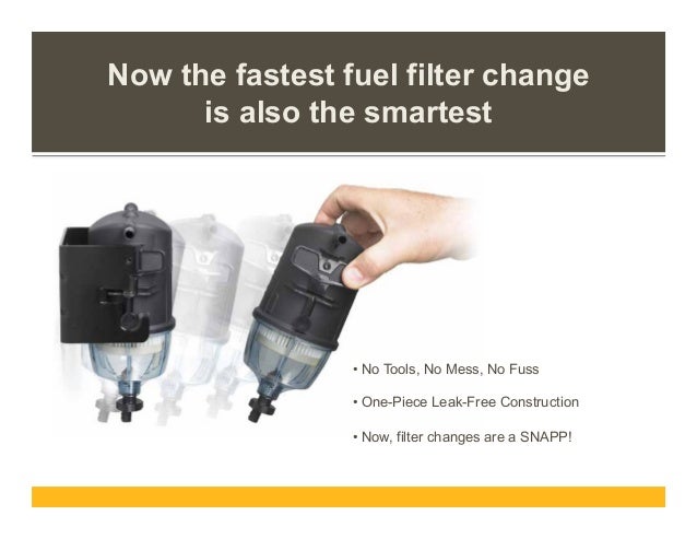 SNAPP Filter - The Filter That Changes Everything - Parker ... racor fuel filter install 
