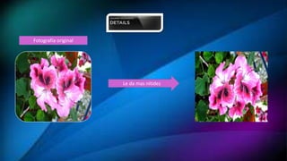 Fotografía original
Le da mas nitidez
 