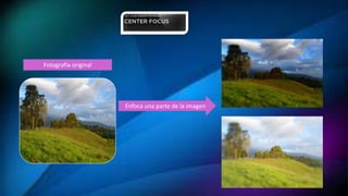 Fotografía original
Enfoca una parte de la imagen
 
