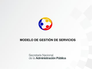 MODELO DE GESTIÓN DE SERVICIOS
 