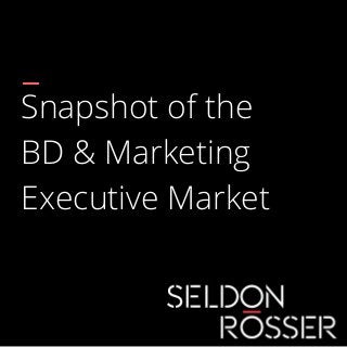 Snapshot of the
BD & Marketing
Executive Market
—
 