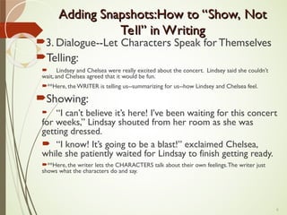 Snapshots and Thoughtshots: Writing Hacks | PPT