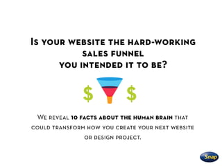 Is your website the hard-working sales funnel
you intended it to be?
We reveal 10 facts about the human brain that
could t...