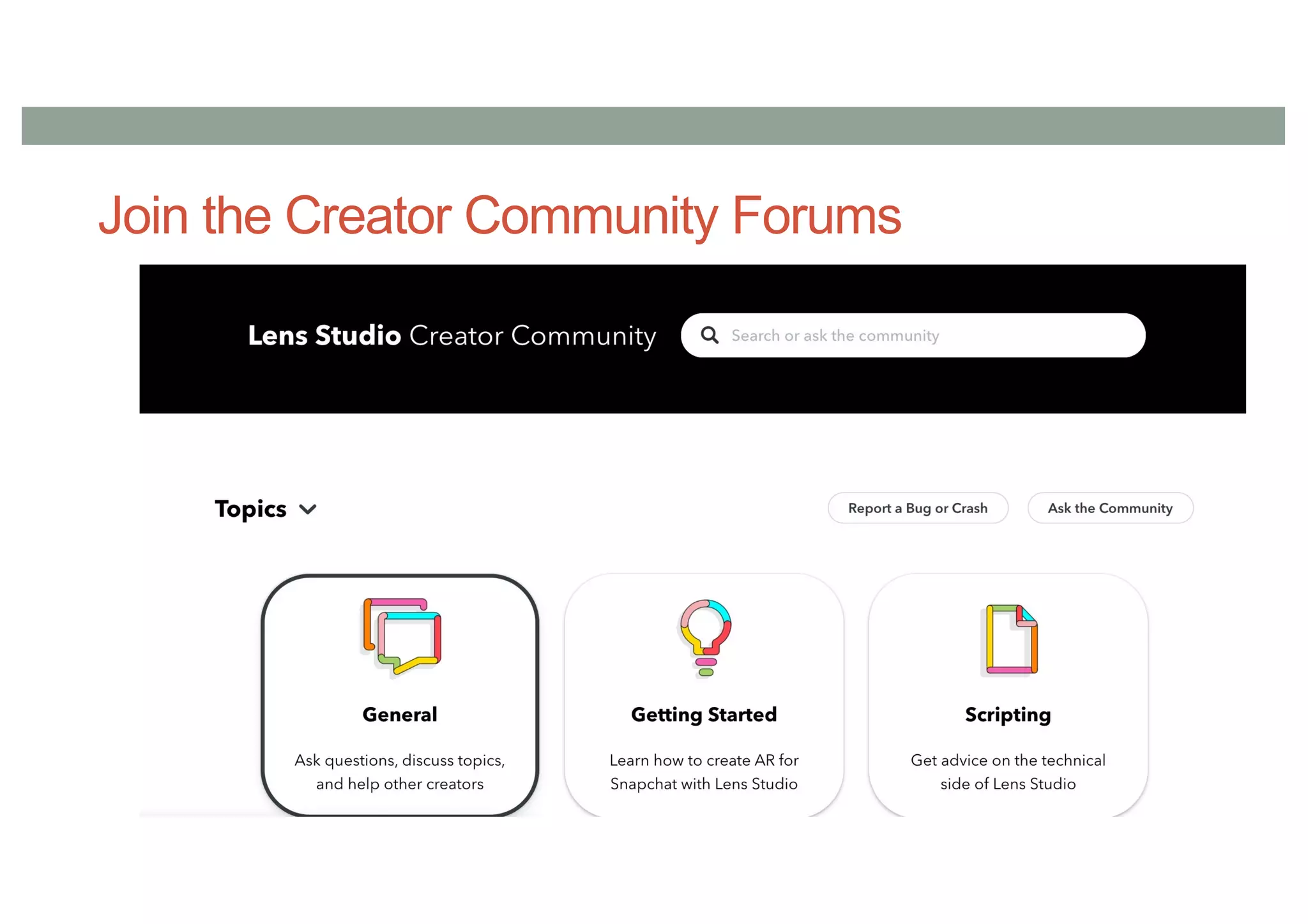 Join the Creator Community Forums
 