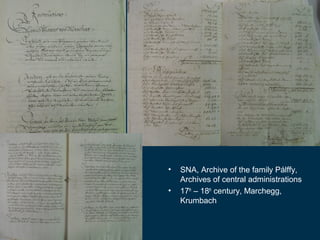Austria in Archival Documents of Slovak National Archive