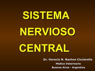 SISTEMA  NERVIOSO CENTRAL   Dr. Horacio N. Nachon Cicciarella   Médico Veterinario   Buenos Aires - Argentina 