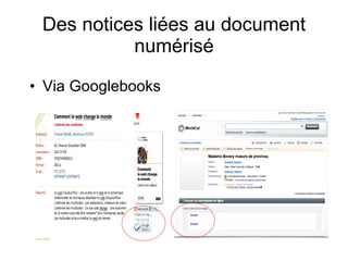 Des notices liées au document numérisé Via Googlebooks 
