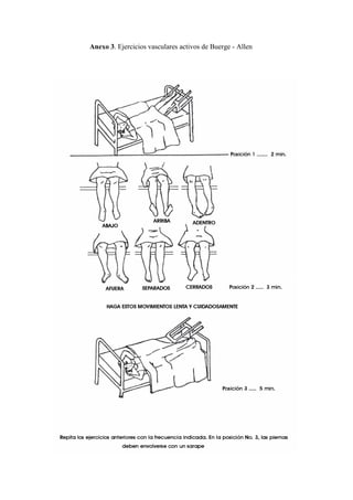 Anexo 3. Ejercicios vasculares activos de Buerge - Allen
 