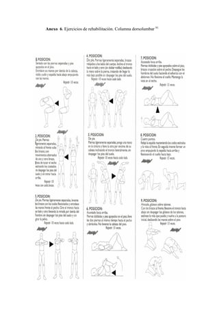 Anexo 6. Ejercicios de rehabilitación. Columna dorsolumbar 91
 