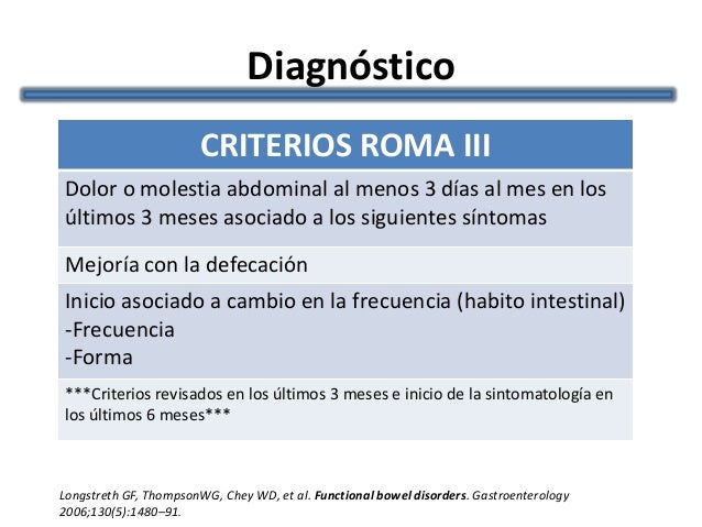Criterios De Roma Sindrome De Intestino Irritable es.slideshare.net