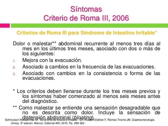Criterios De Roma Sindrome De Intestino Irritable es.slideshare.net