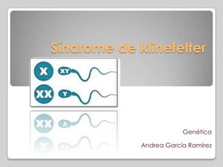 Síndrome de klinefelter




                         Genética

             Andrea García Ramírez
 