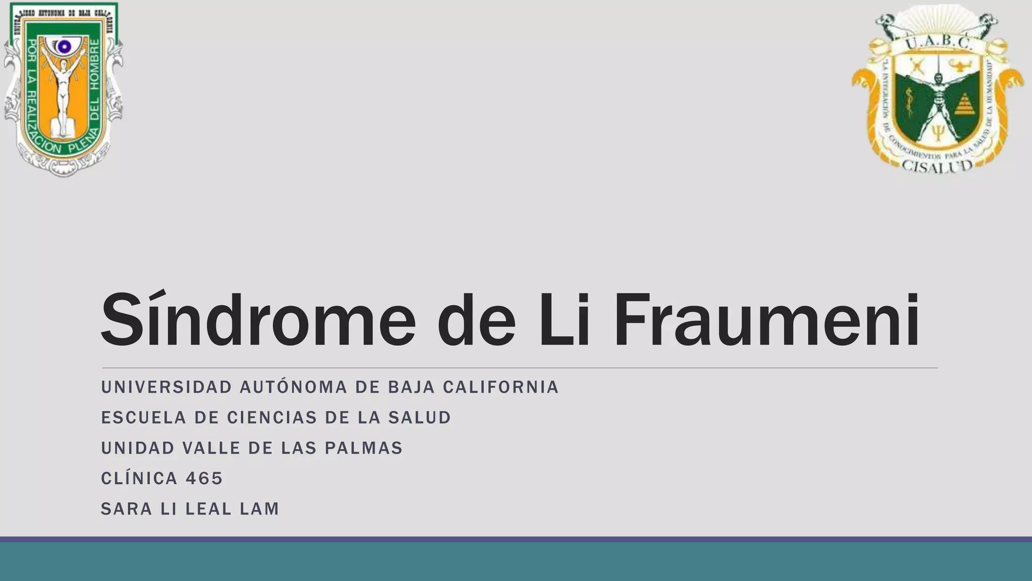 Síndrome de Li Fraumeni | PPTX