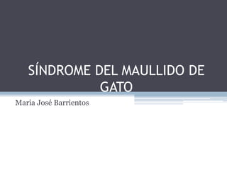 SÍNDROME DEL MAULLIDO DE
             GATO
Maria José Barrientos
 