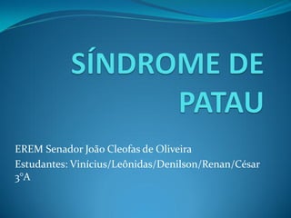 EREM Senador João Cleofas de Oliveira
Estudantes: Vinícius/Leônidas/Denilson/Renan/César
3°A
 