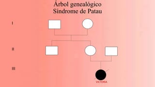 Árbol genealógico
Síndrome de Patau
I
II
III
VICTORIA
 