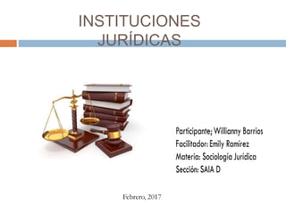 INSTITUCIONES
JURÍDICAS
 