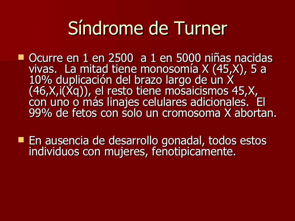 Síndrome De Turner Y Klinefelter