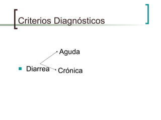Criterios Diagnósticos Diarrea Aguda Crónica 