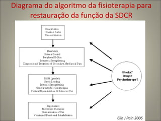 Diagrama do algoritmo da fisioterapia para restauração da função da SDCR Clin J Pain 2006 