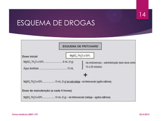 ESQUEMA DE DROGAS
22/5/2013Turma medicina 2009.1/P9
14
 