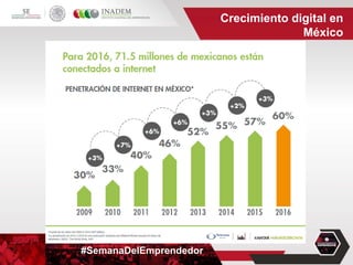 #SemanaDelEmprendedor
Crecimiento digital en
México
 