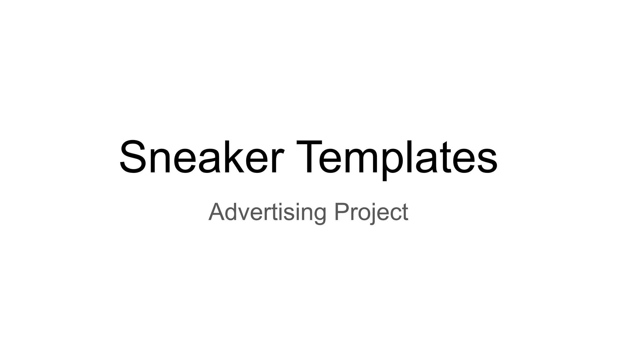 Sneaker Templates Advertising Project pdf Sneaker Templates Advertising Project pdf