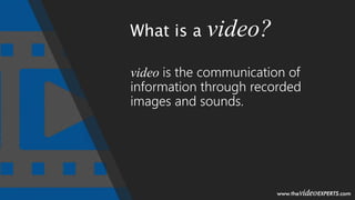 “Using Video to enhance the Project Communication Processes” | PPSX