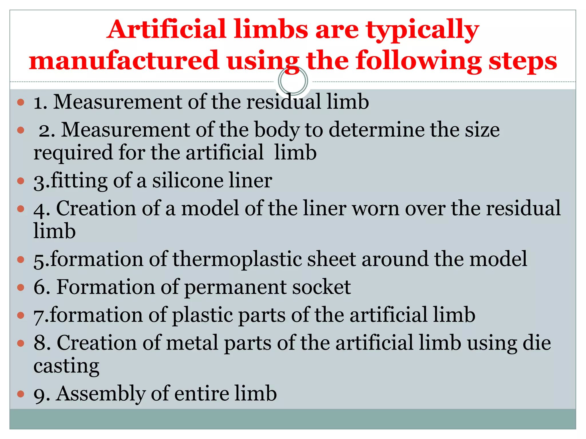 Prosthetic Body Parts PPT