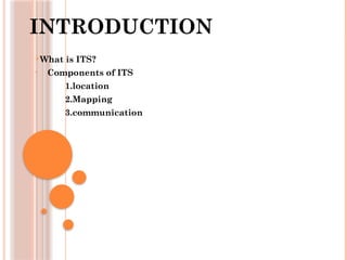 Comprehensive Overview of Intelligent Transportation Systems (ITS) for ...