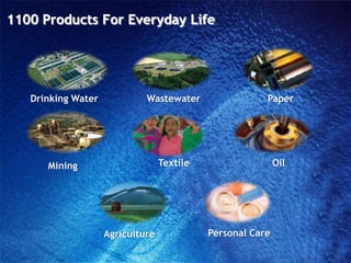 1100 Products For Everyday Life Drinking WaterWastewaterPaperTextileOilMiningPersonal CareAgriculture