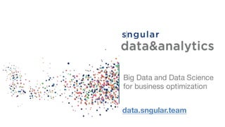 Big Data and Data Science
for business optimization
data.sngular.team
 