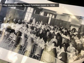 The Manor House Tavern function room in 1936
 