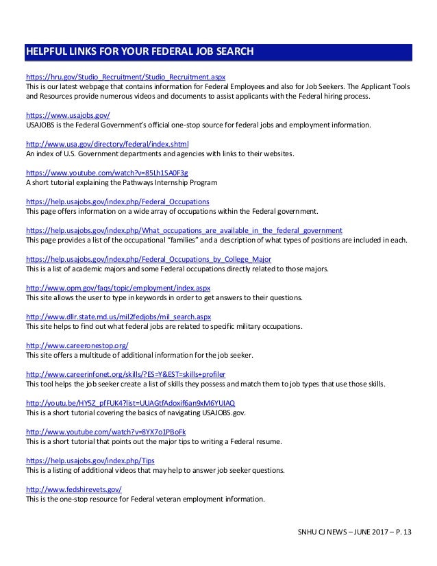 federal resume keywords