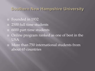 Southern New Hampshire University - Intelligent Partners | PPTX